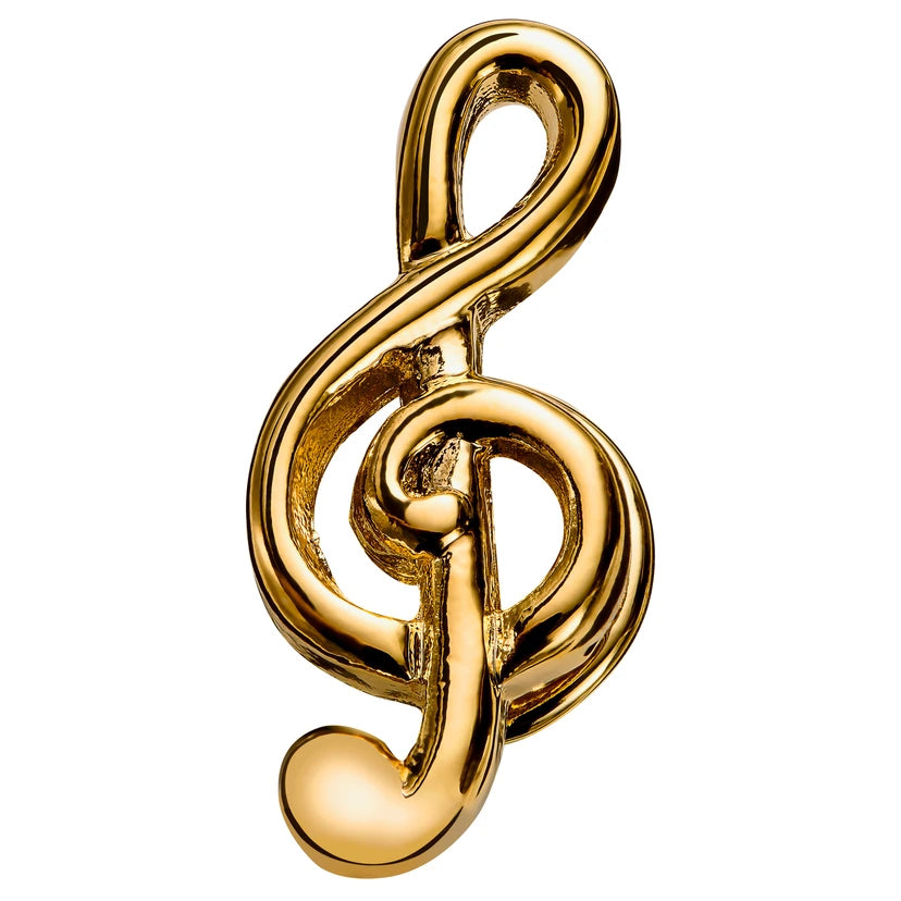 Gold-Tone Music Note Lapel Pin - RSVP Uganda