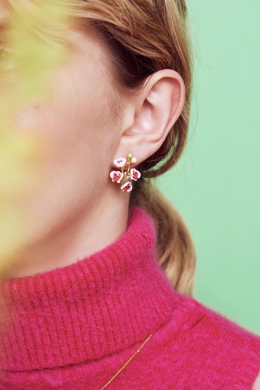 Les Néréides Paris Butterfly Orchids Earrings