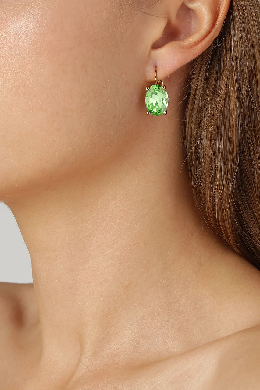 Dyrberg Kern Chantal Green French Hook Earrings