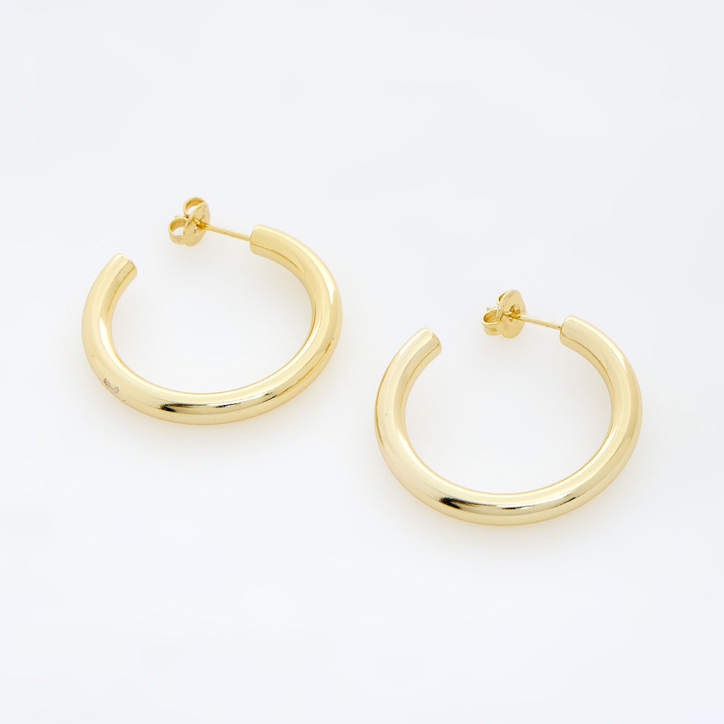 Gold Tone 3cm Hoop Earrings