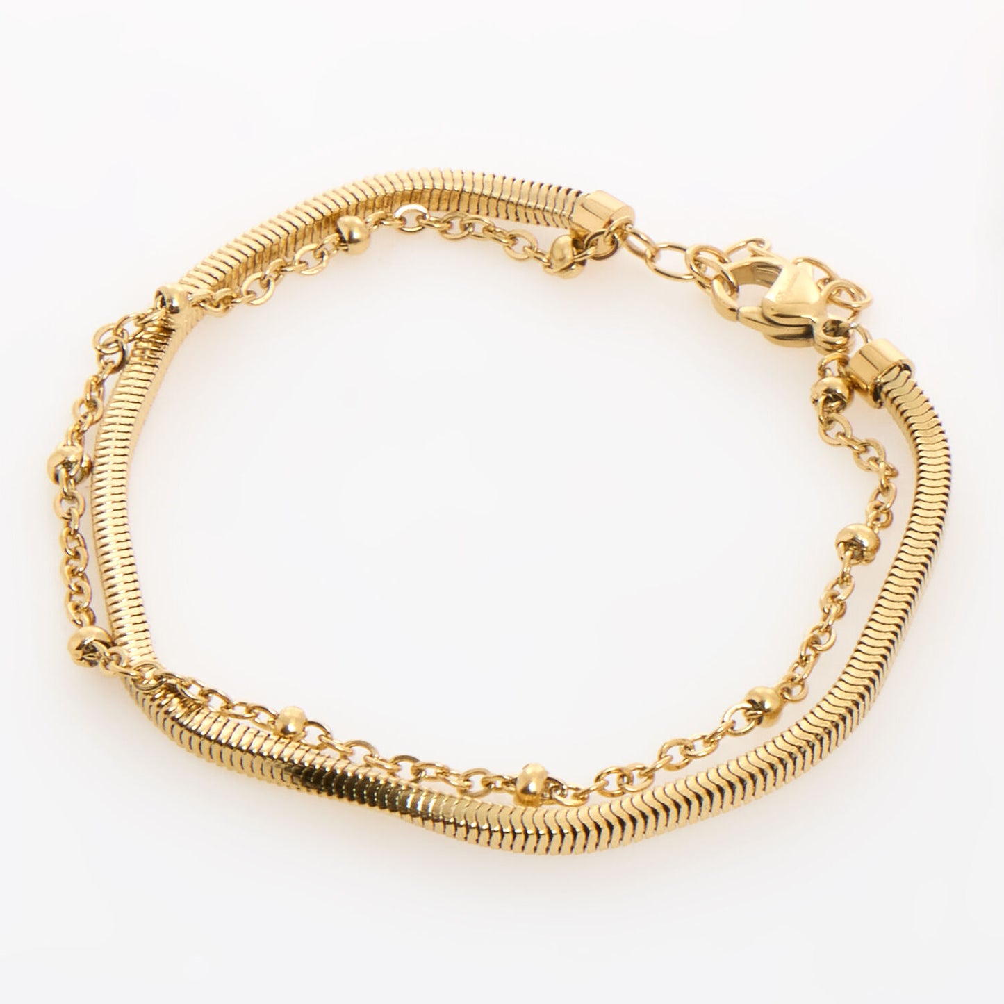 Dyadema Link & Flat Chain Double Strand Bracelet - RSVP Uganda