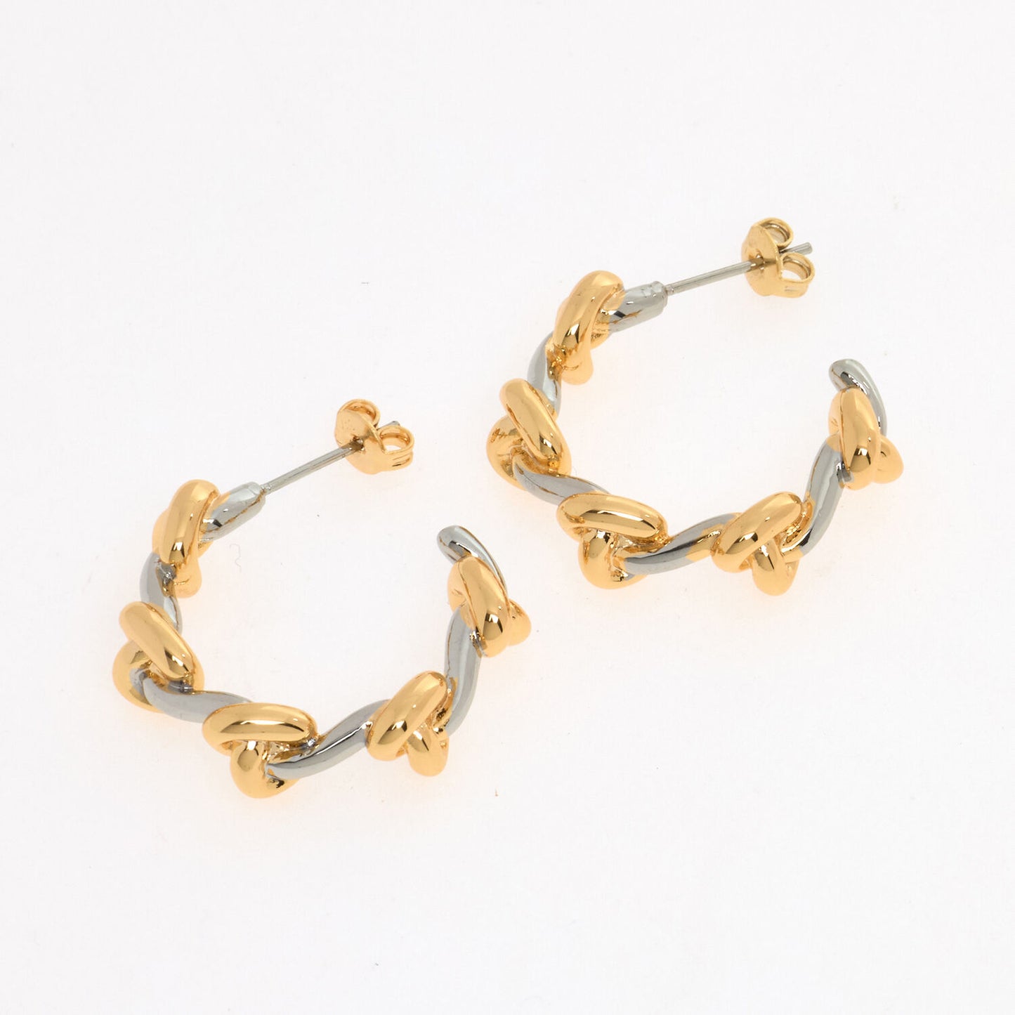 Mixed Metal Knot Earrings - RSVP Uganda
