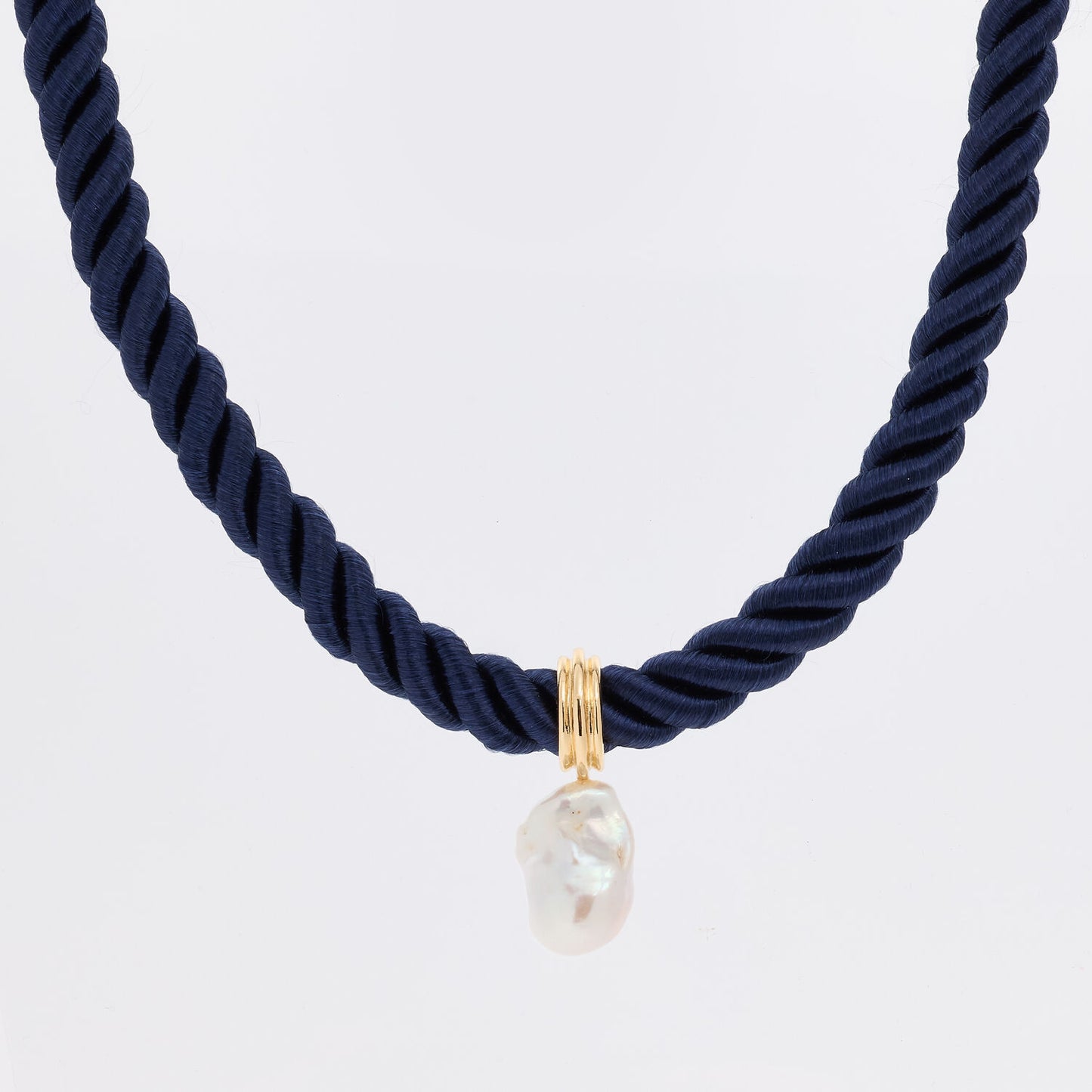 Navy Rope Pearl Necklace - RSVP Uganda