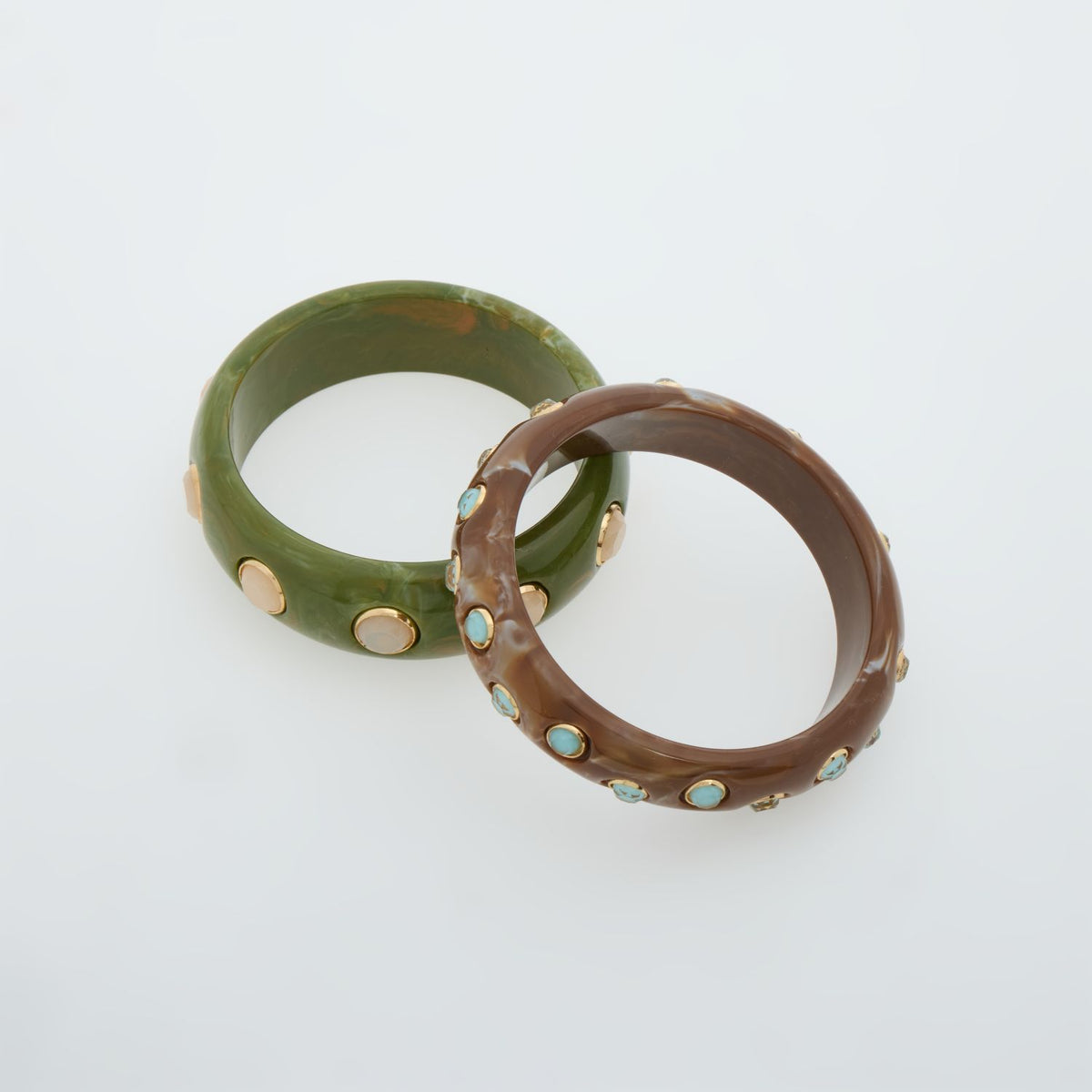 Brown & Green Embellished Bangle Set - RSVP Uganda