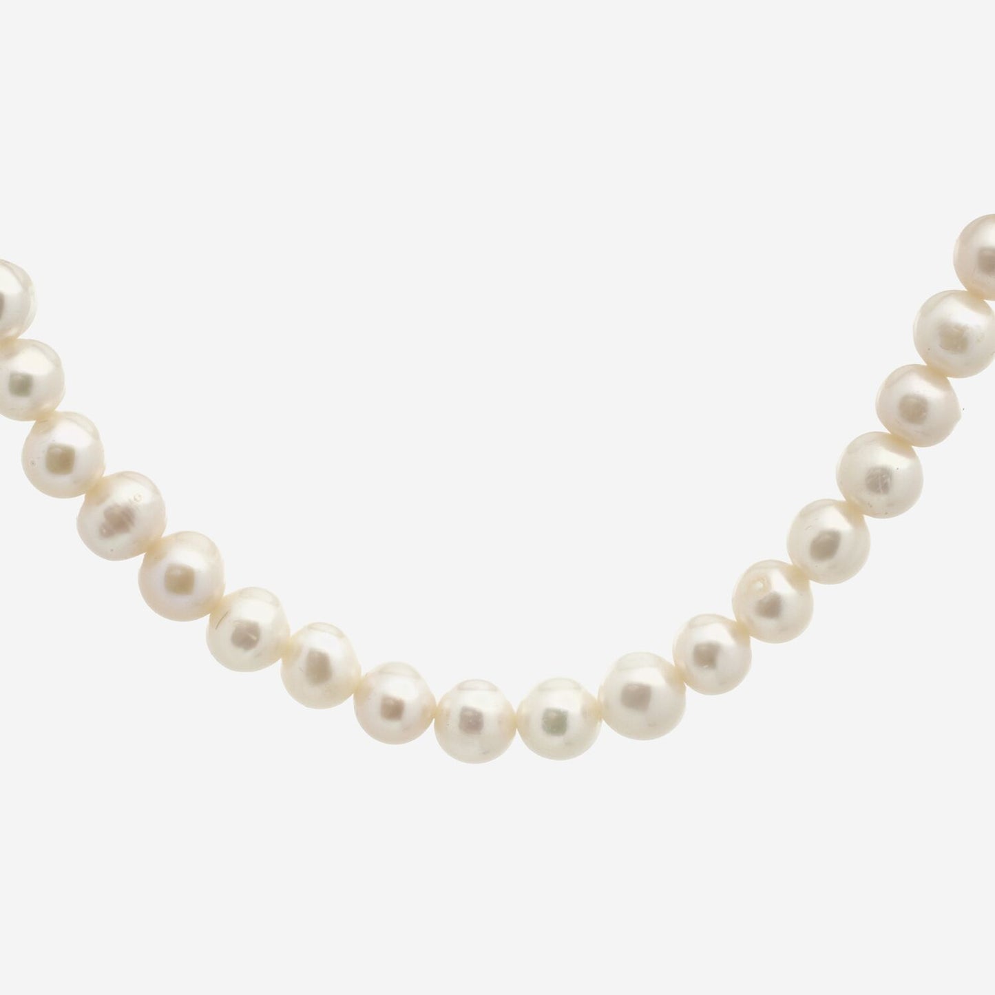 Sterling Silver Classic Freshwater Graduating Pearl Necklace - 44cm