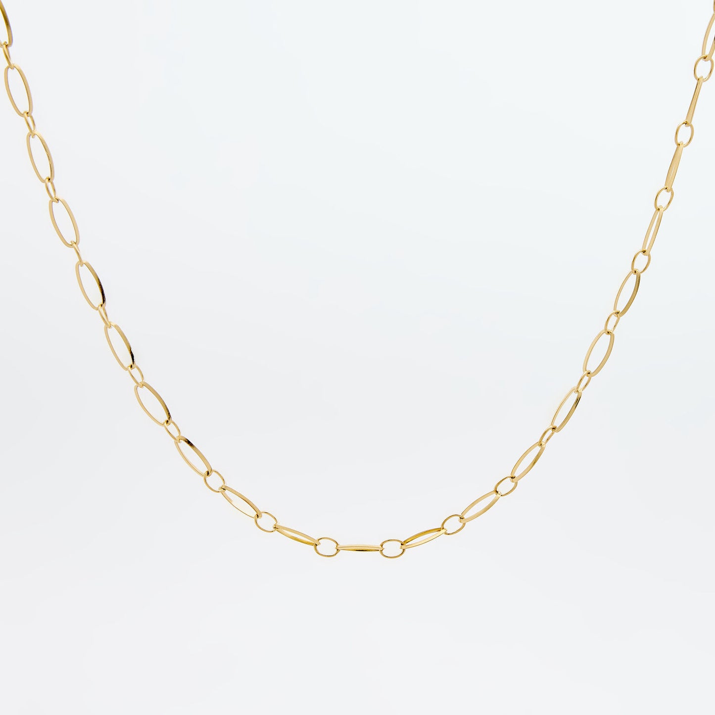Rosefield Gold Tone Oval Chain Link Necklace