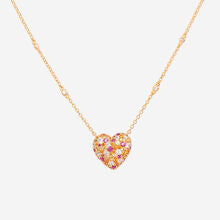 APM Monaco Heart Pave Slider Adjustable Necklace
