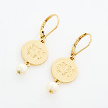 Lauren Ralph Lauren Logo Disc Drop Earrings