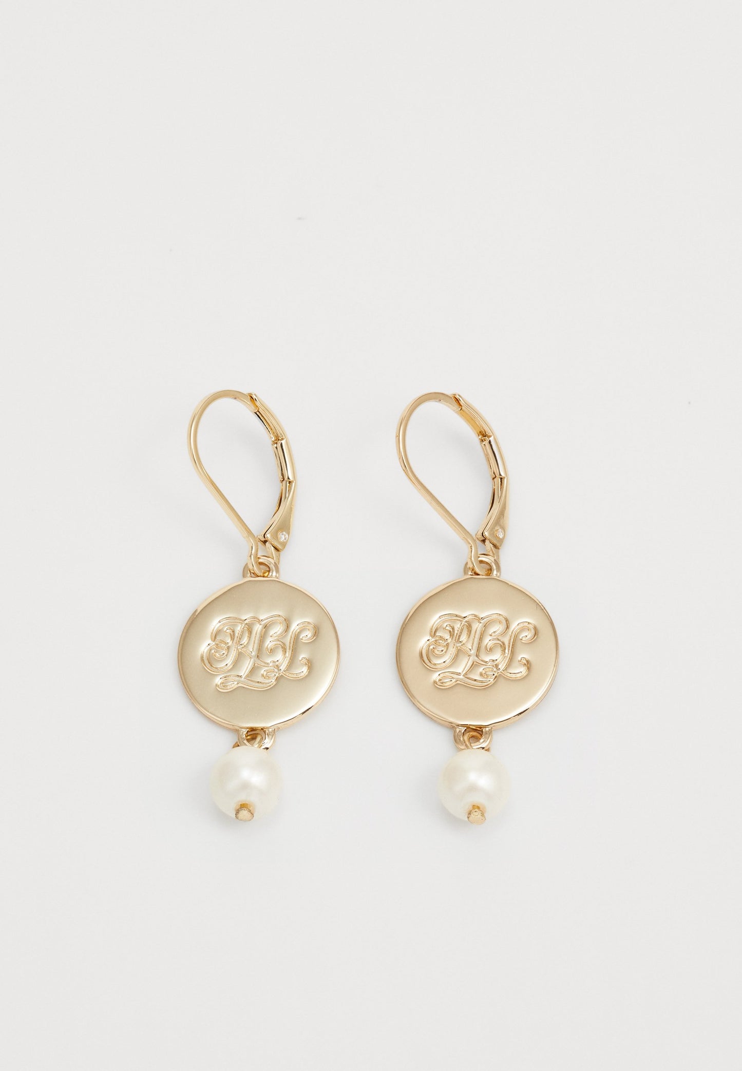 Lauren Ralph Lauren Logo Disc Drop Earrings