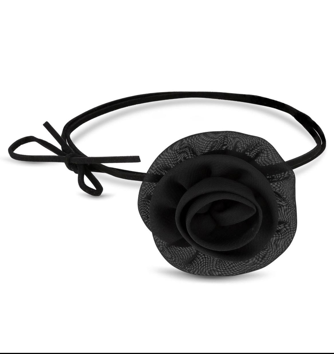 Black Flower Corsage Necklace