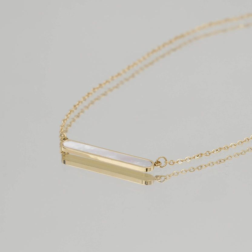 Gold Opal Bar Necklace - RSVP Uganda