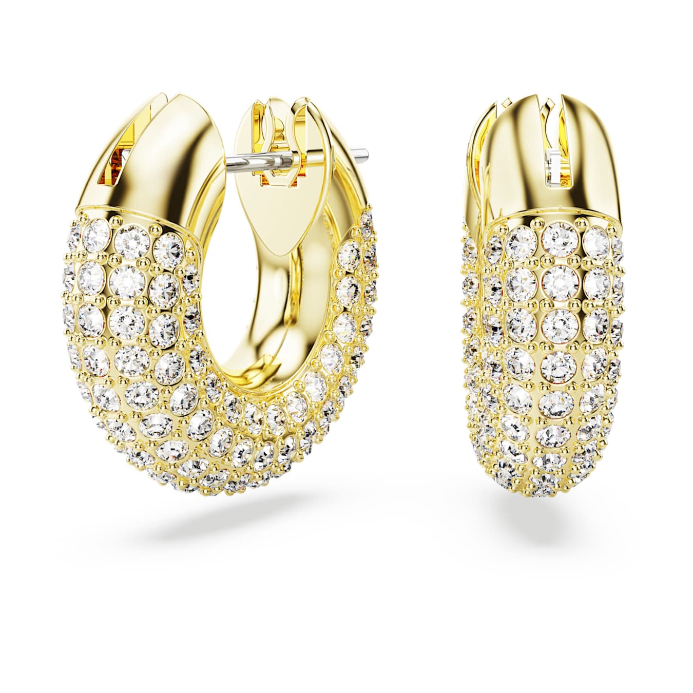 Swarovski Dextera Small Gold Hoop Earrings