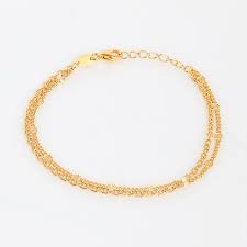18ct Gold Plated Sterling Silver Two Row Bracelet