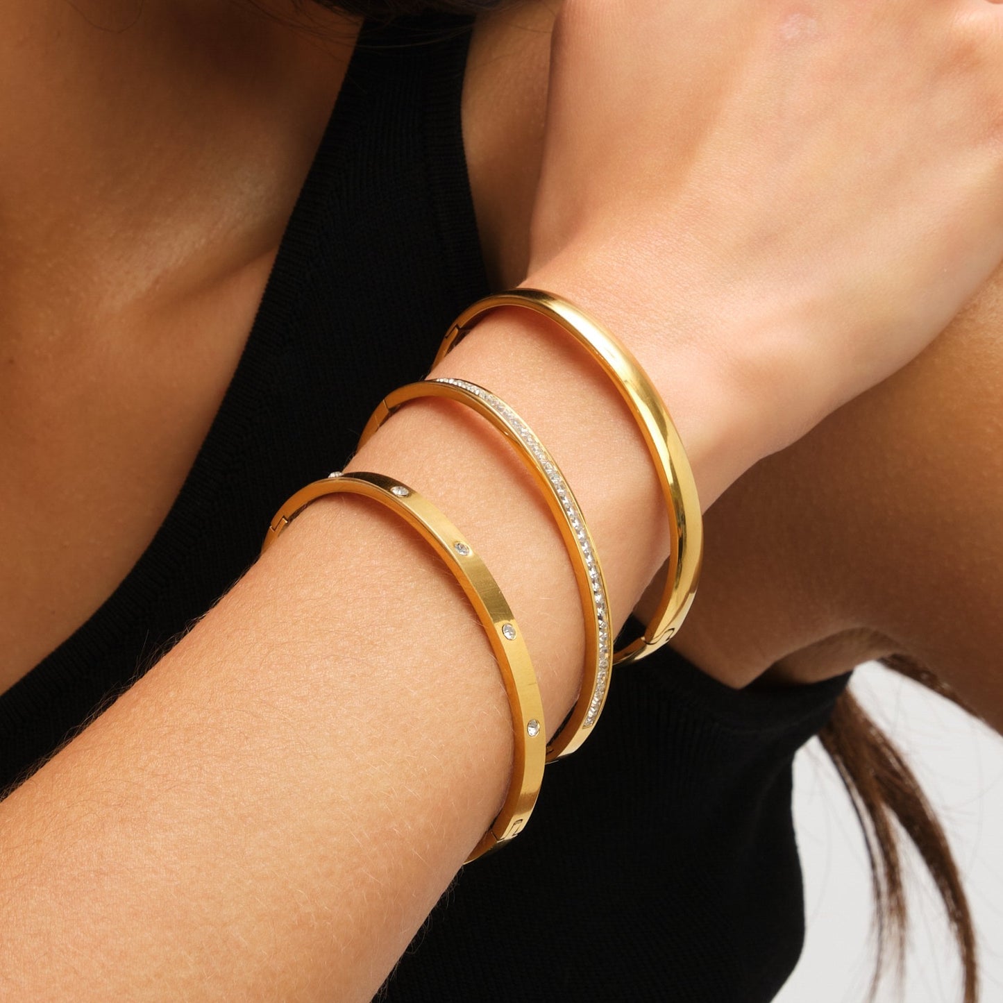 Gold Tone Classic Bangle
