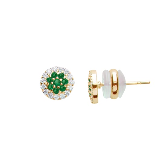 US Polo Assn Celine Dainty Green Stud Earrings