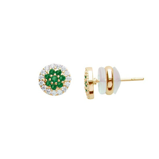 US Polo Assn Celine Dainty Green Stud Earrings