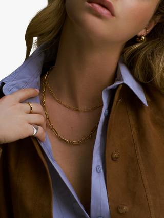 Rectangular Open Link Chain Necklace - RSVP Uganda
