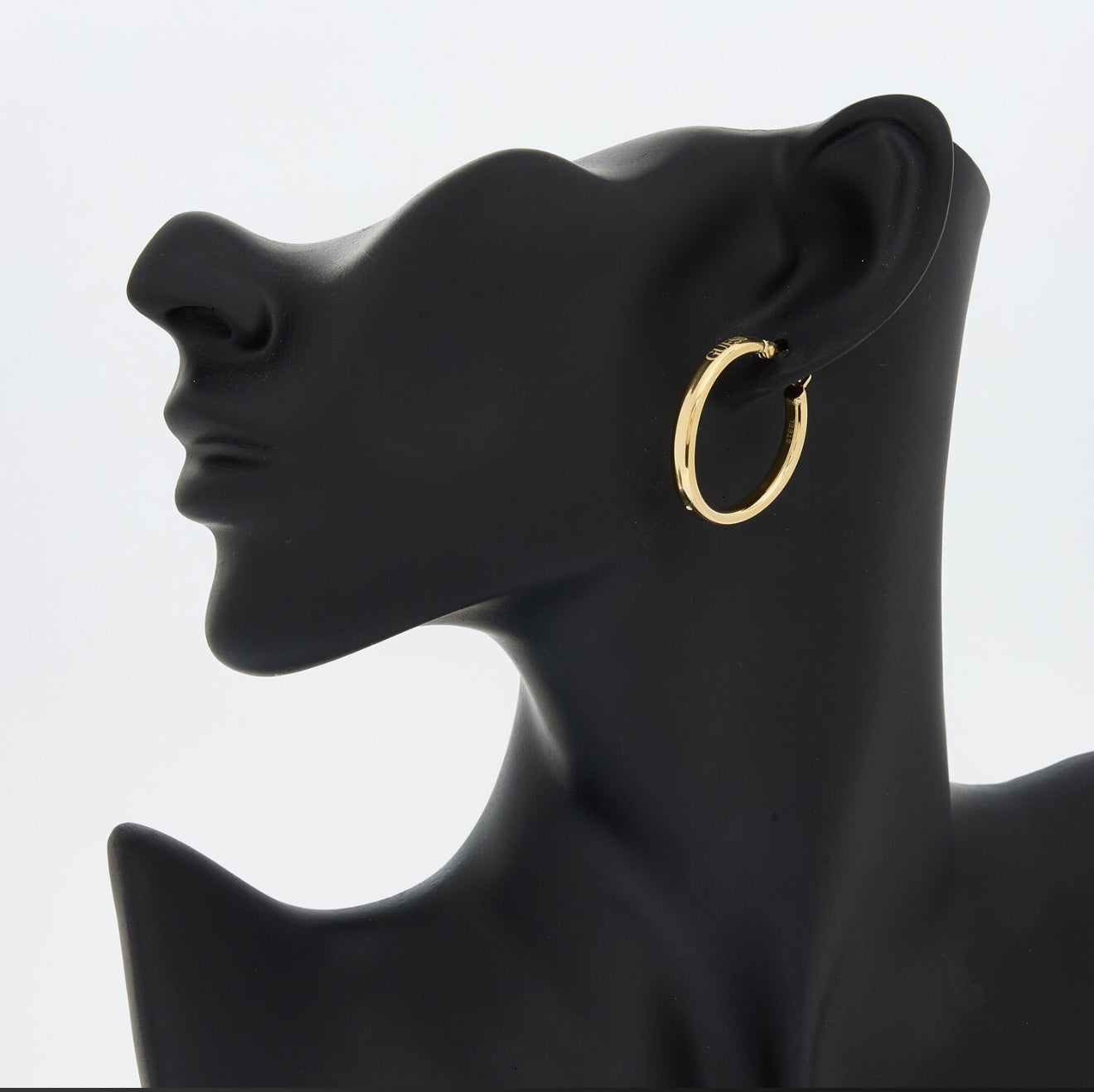 Guess Gold Tone 3cm Hoop Earrings