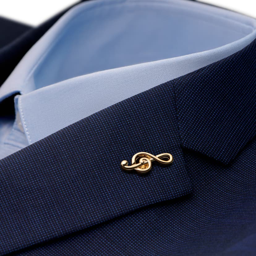 Gold-Tone Music Note Lapel Pin - RSVP Uganda