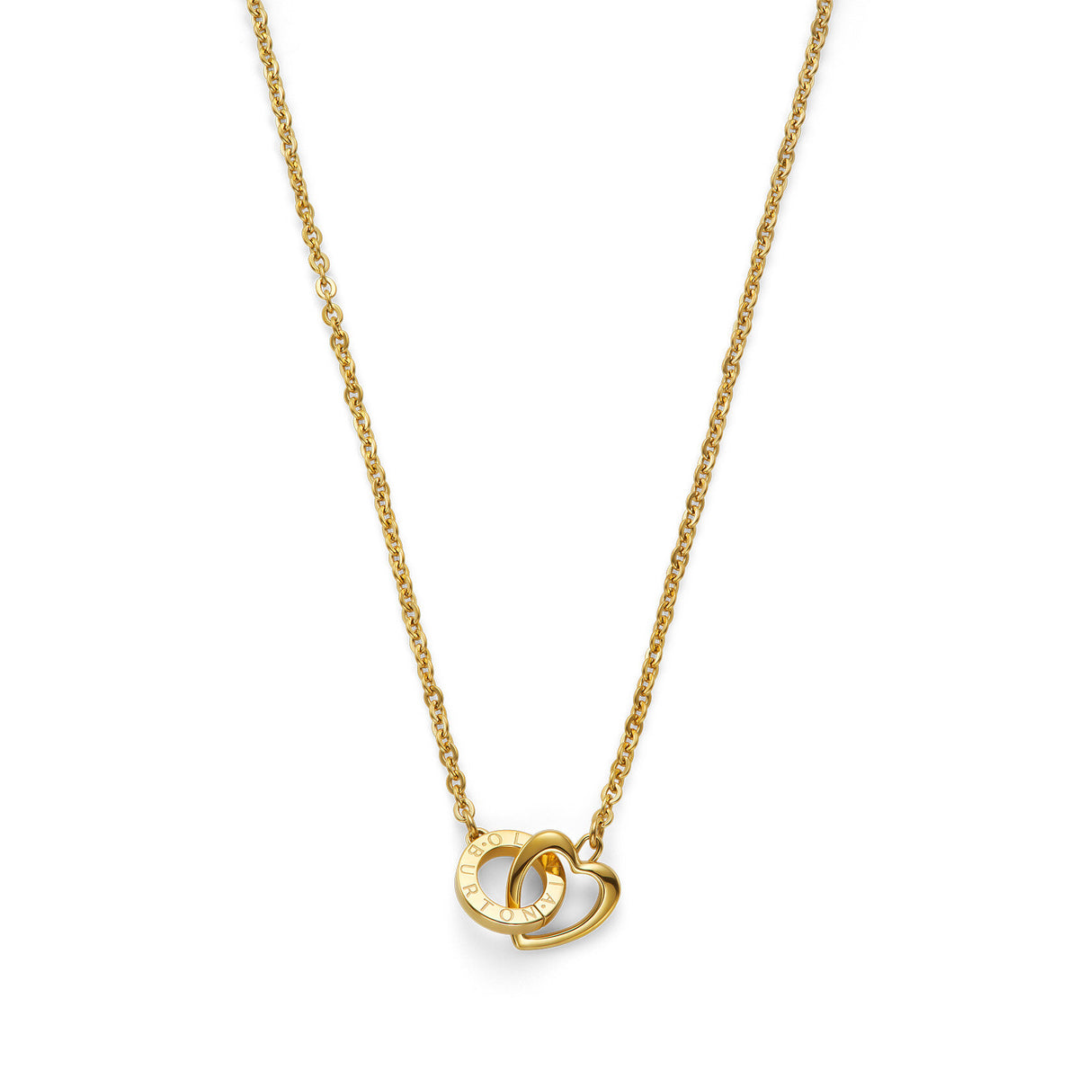 Olivia Burton Classic Kindred Interlink Heart Gold Plated Necklace - RSVP Uganda