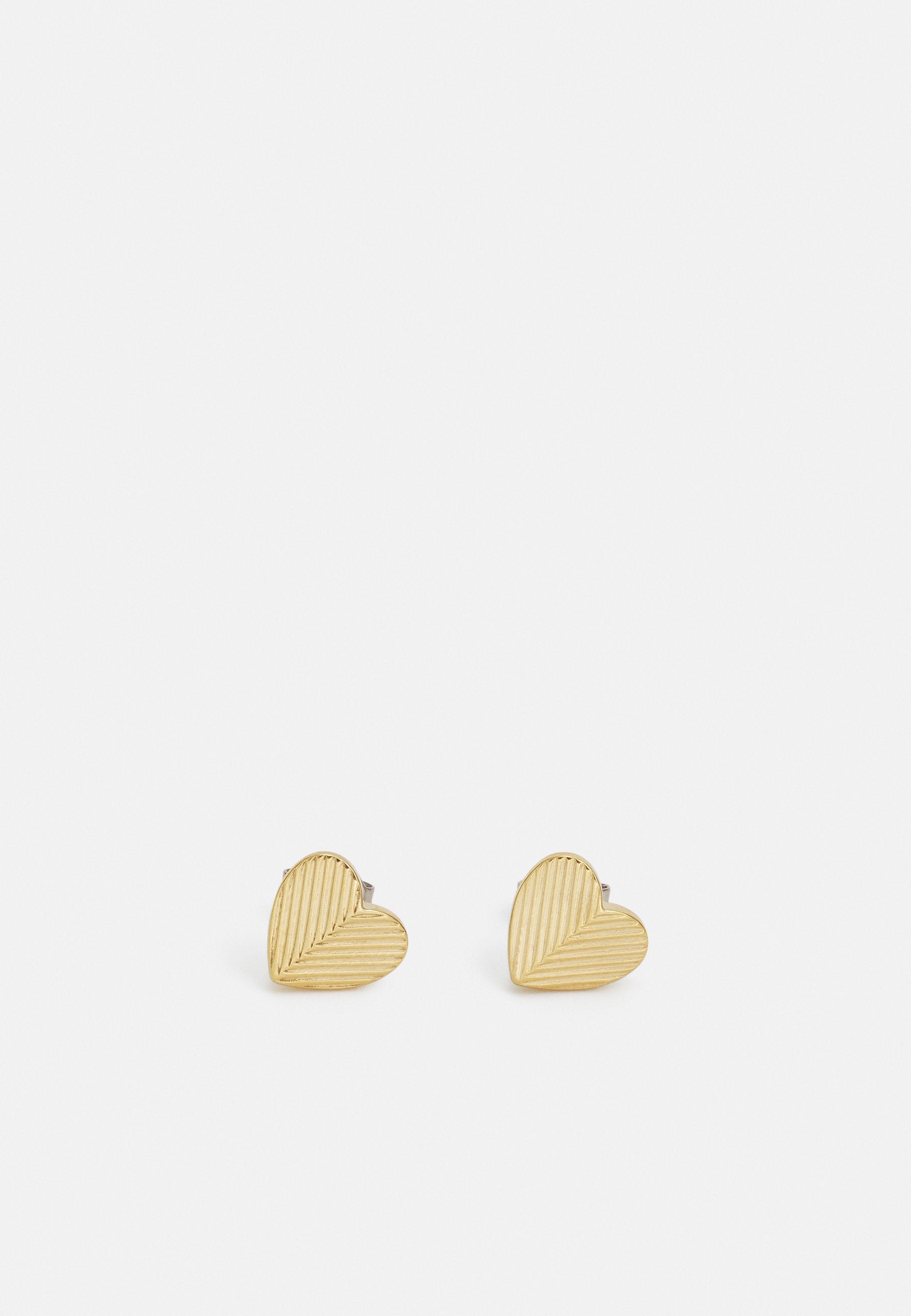 Fossil Linear Harlow Heart Studs Earrings - RSVP Uganda