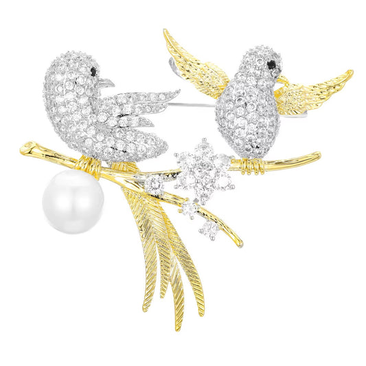Eye Candy
Silver & Gold Bird Brooch Pin