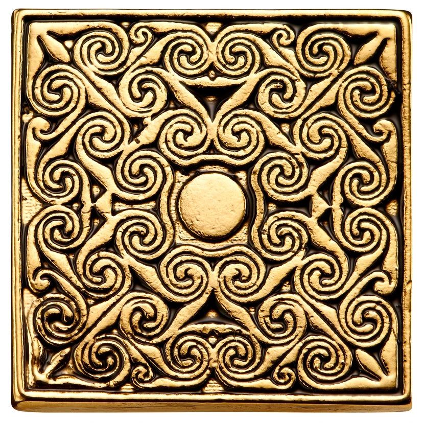 Gold-Tone Vintage Inspired Swirl-Patterned Lapel Pin - RSVP Uganda