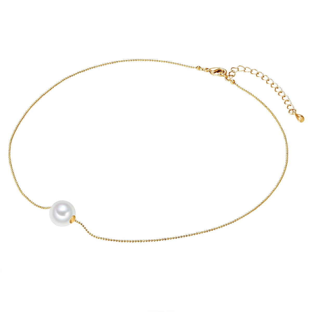 Shell Pearl Ball Chain Necklace