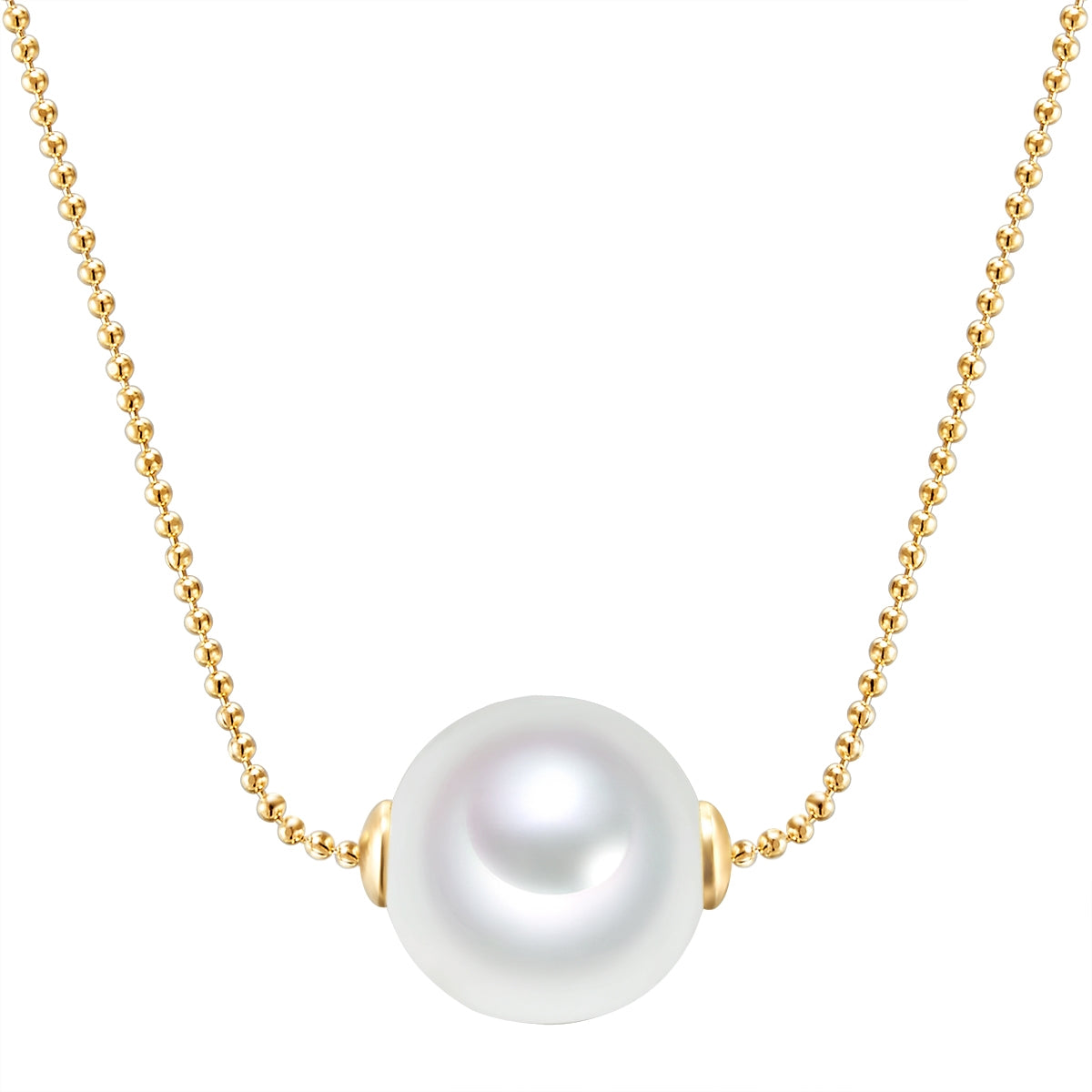 Shell Pearl Ball Chain Necklace