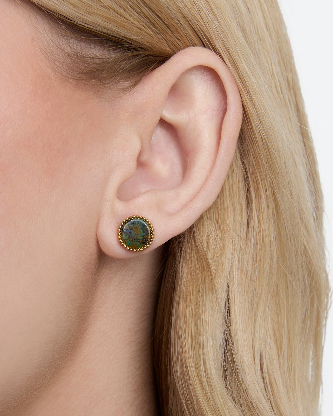 African Turquoise Stud Earrings - RSVP Uganda