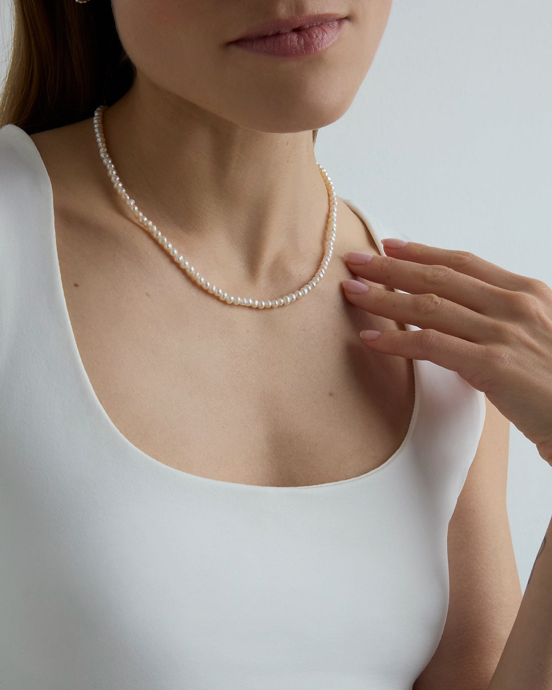4mm Classic Freshwater Pearl Necklace - RSVP Uganda