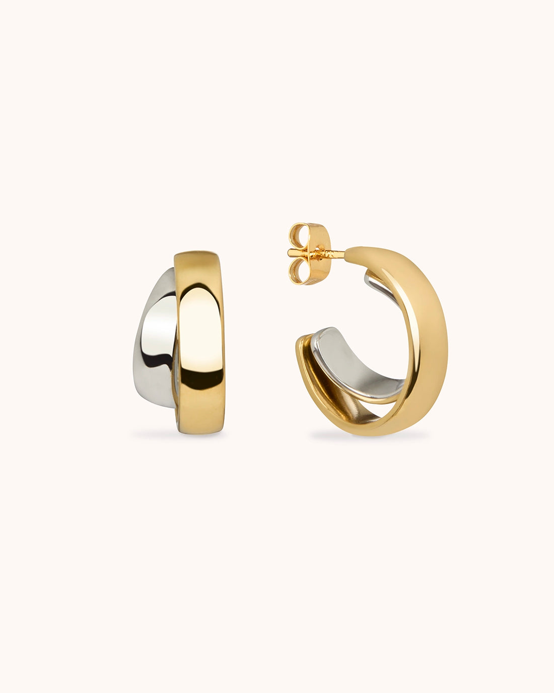 Mixed Metal Crossover Hoops - RSVP Uganda