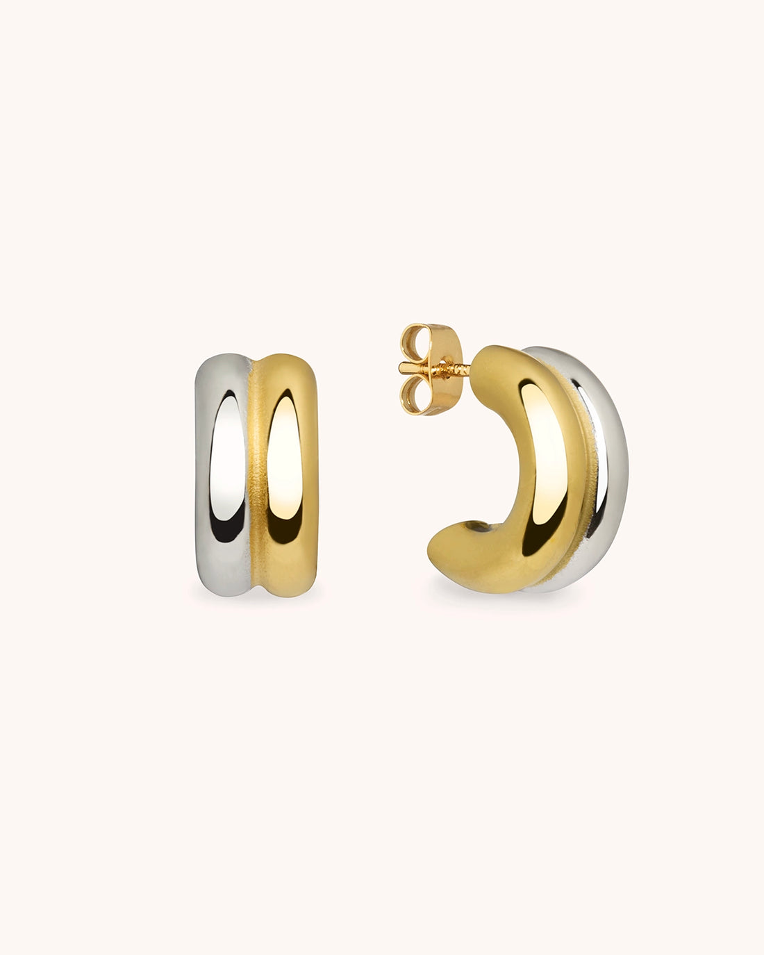Mixed Metal Hoop Earrings - RSVP Uganda