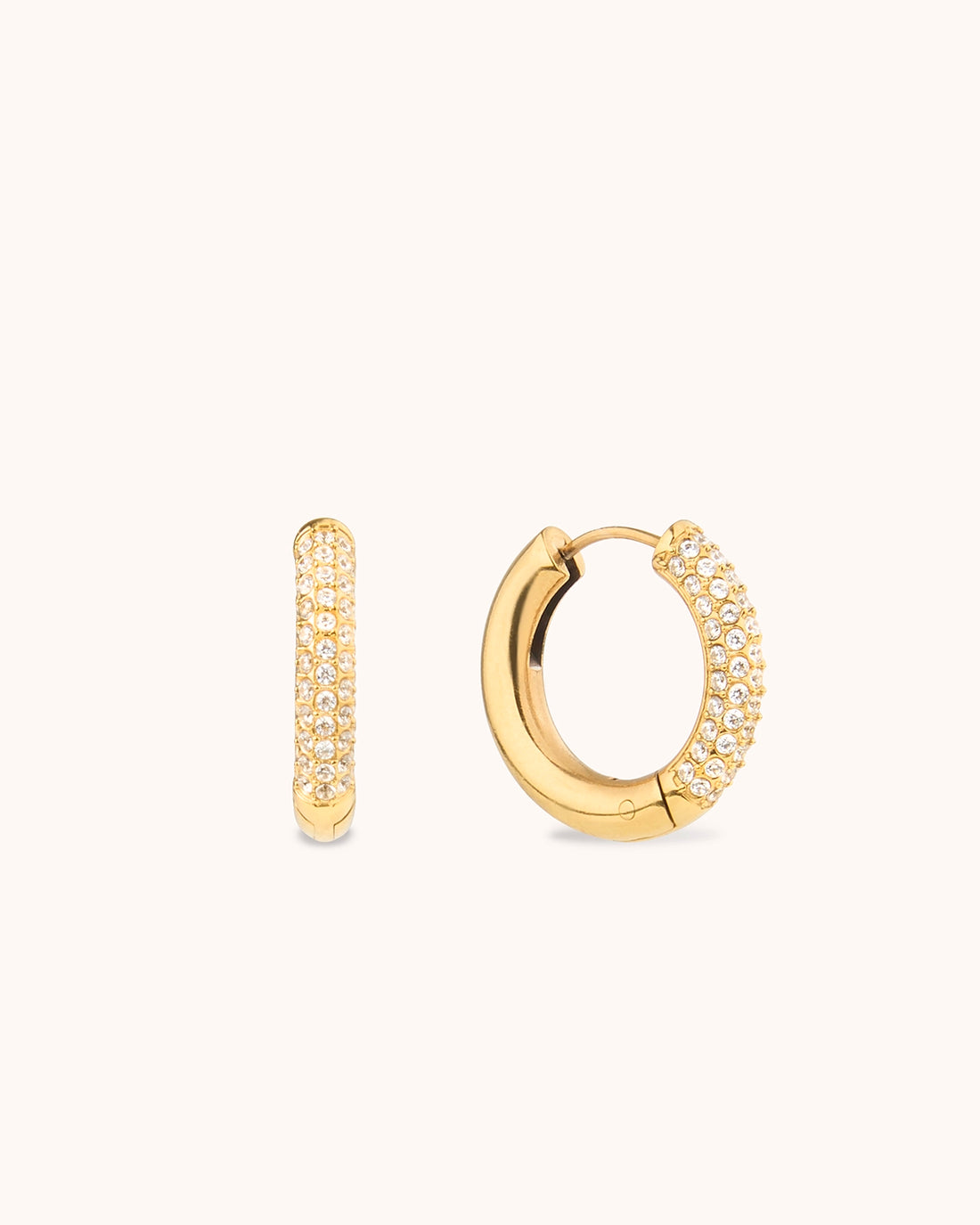 Gold Pave Hoop Earrings - RSVP Uganda
