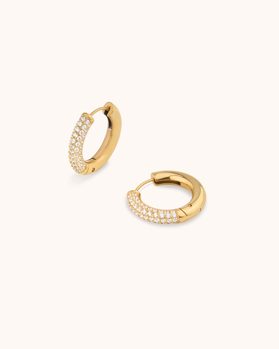 Gold Pave Hoop Earrings - RSVP Uganda