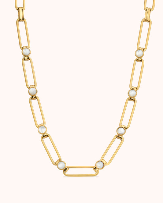 Mother of Pearl Link Chain Necklace - RSVP Uganda