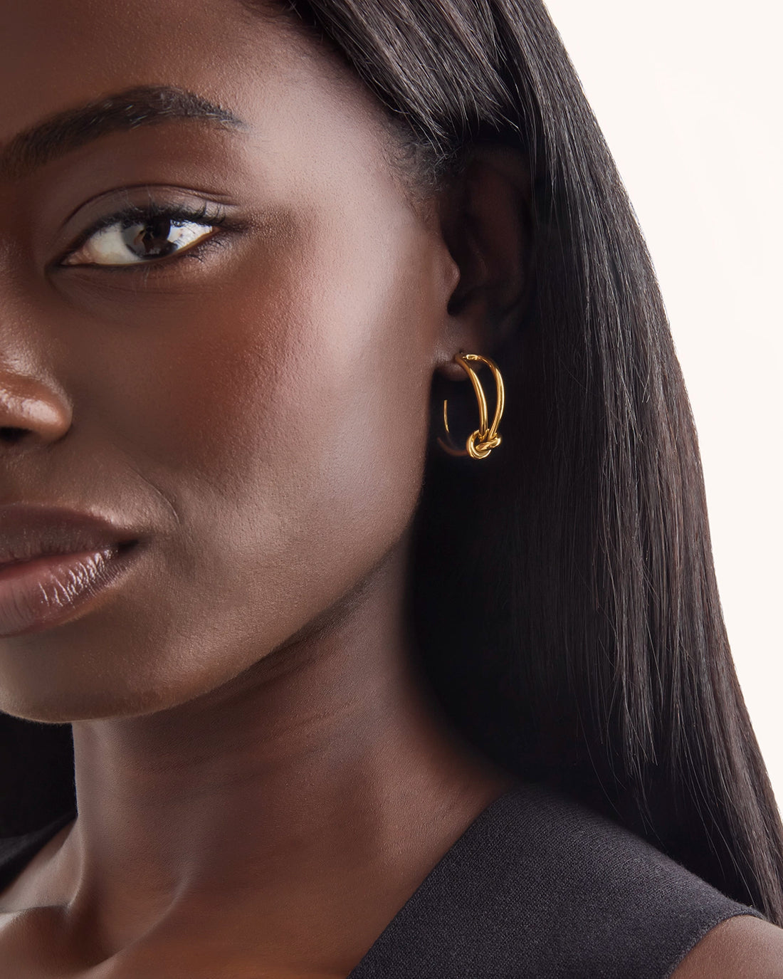 Double Layered Knot Hoop Earrings - RSVP Uganda