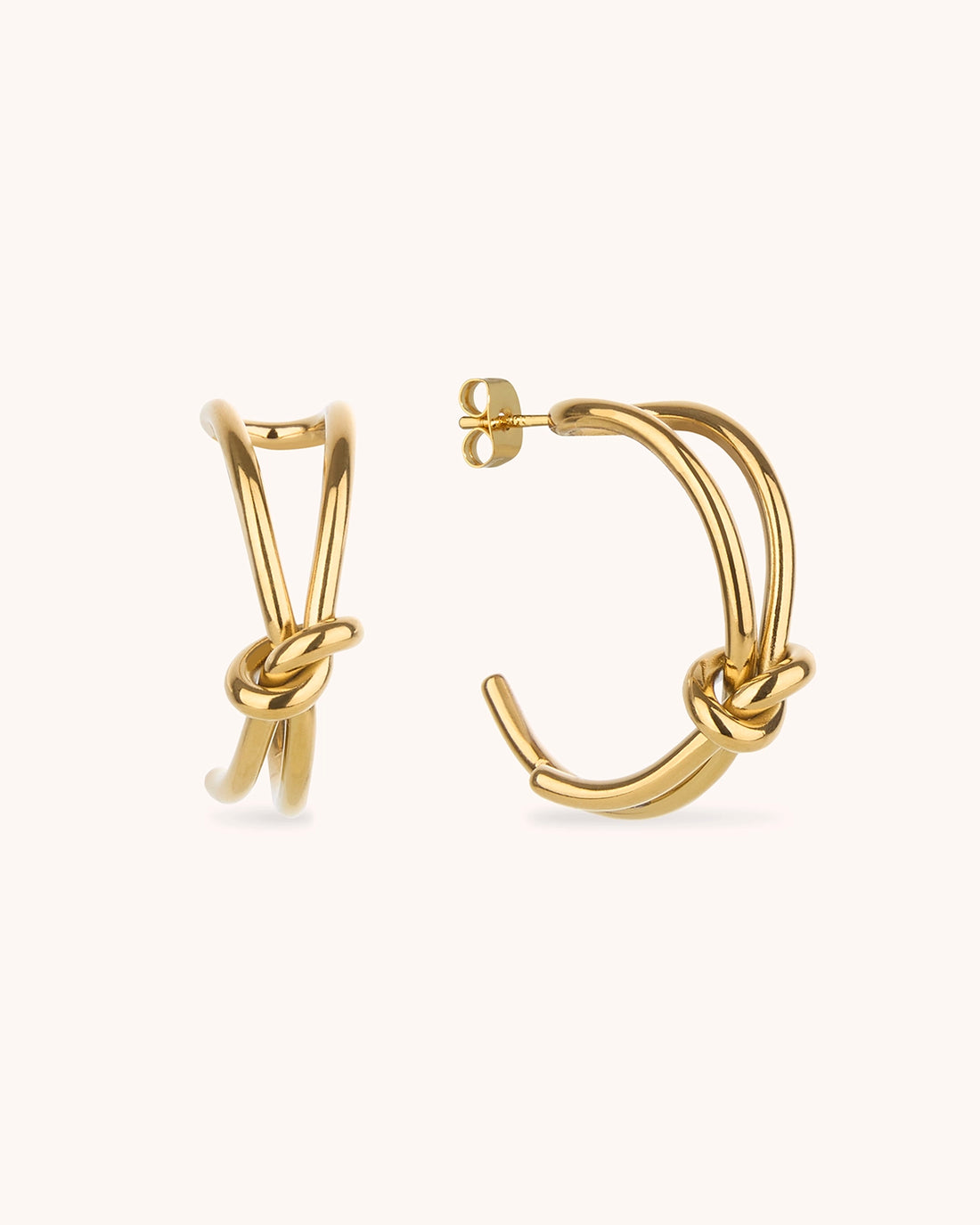 Double Layered Knot Hoop Earrings - RSVP Uganda
