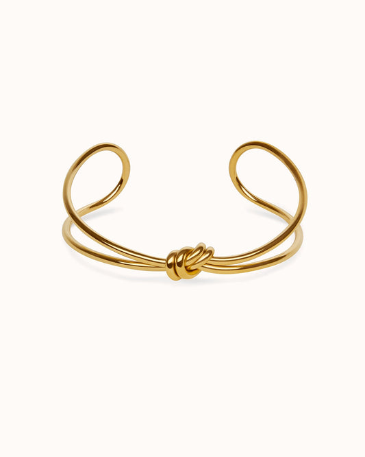 Gold Double Knot Cuff