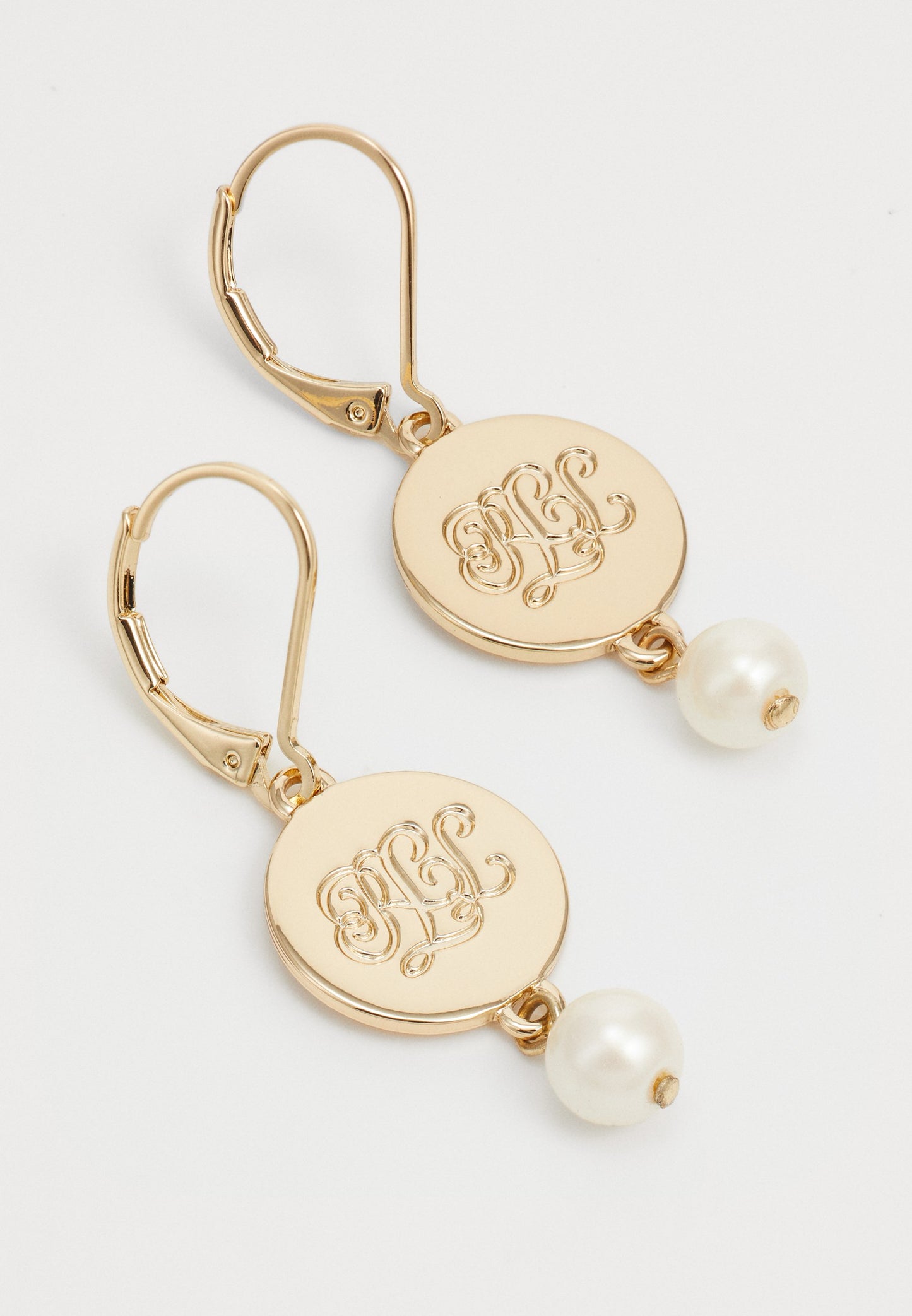 Lauren Ralph Lauren Logo Disc Drop Earrings