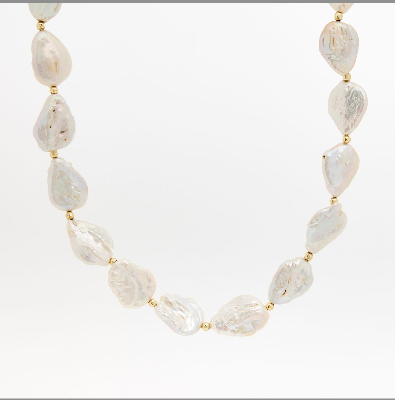 Shivam Gold Tone Baroque Pearl Necklace - RSVP Uganda