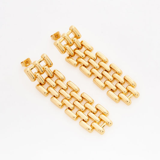 Heirloom Straight Chain Drop Earrings