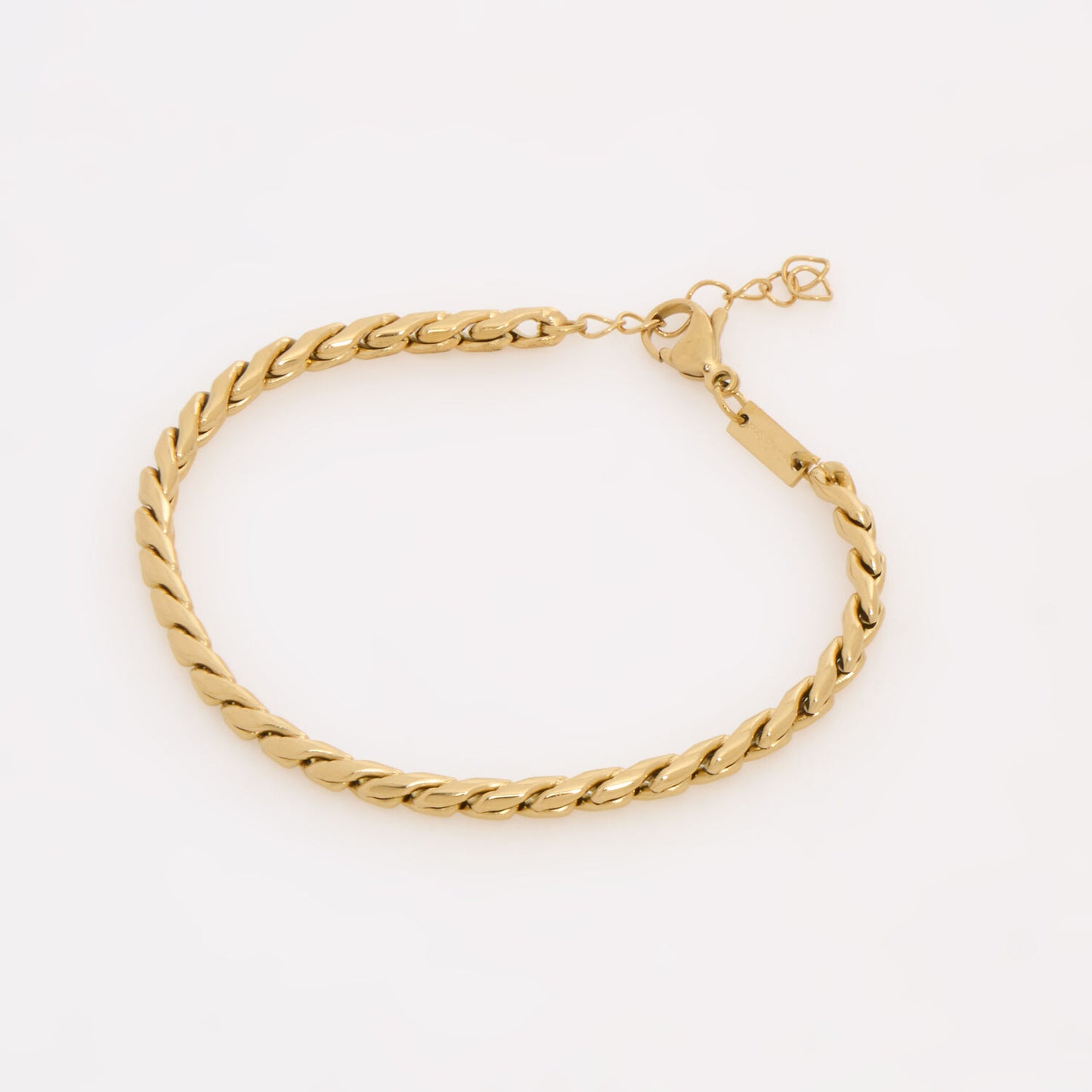 Gold Tone Rope Twist Chain