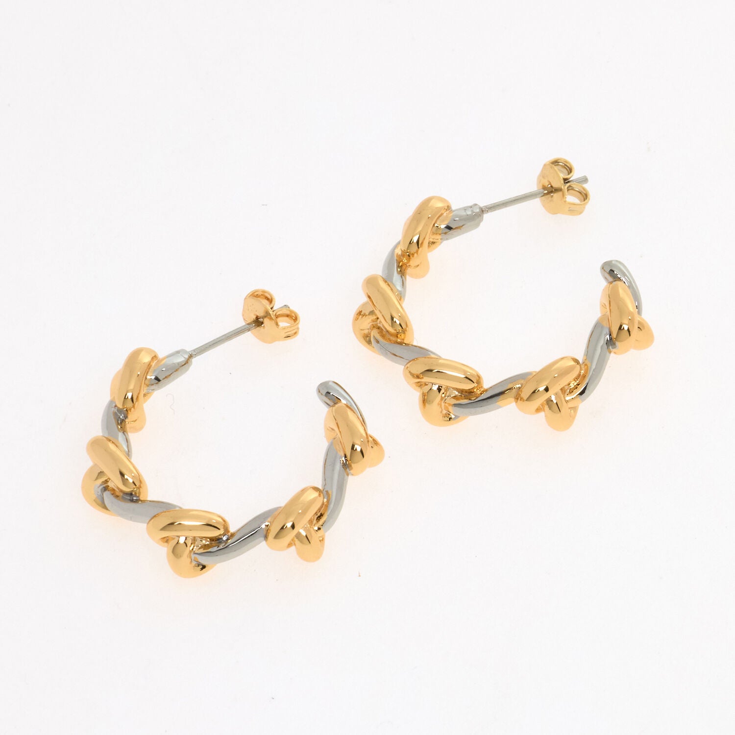 Mixed Metal Knot Earrings - RSVP Uganda