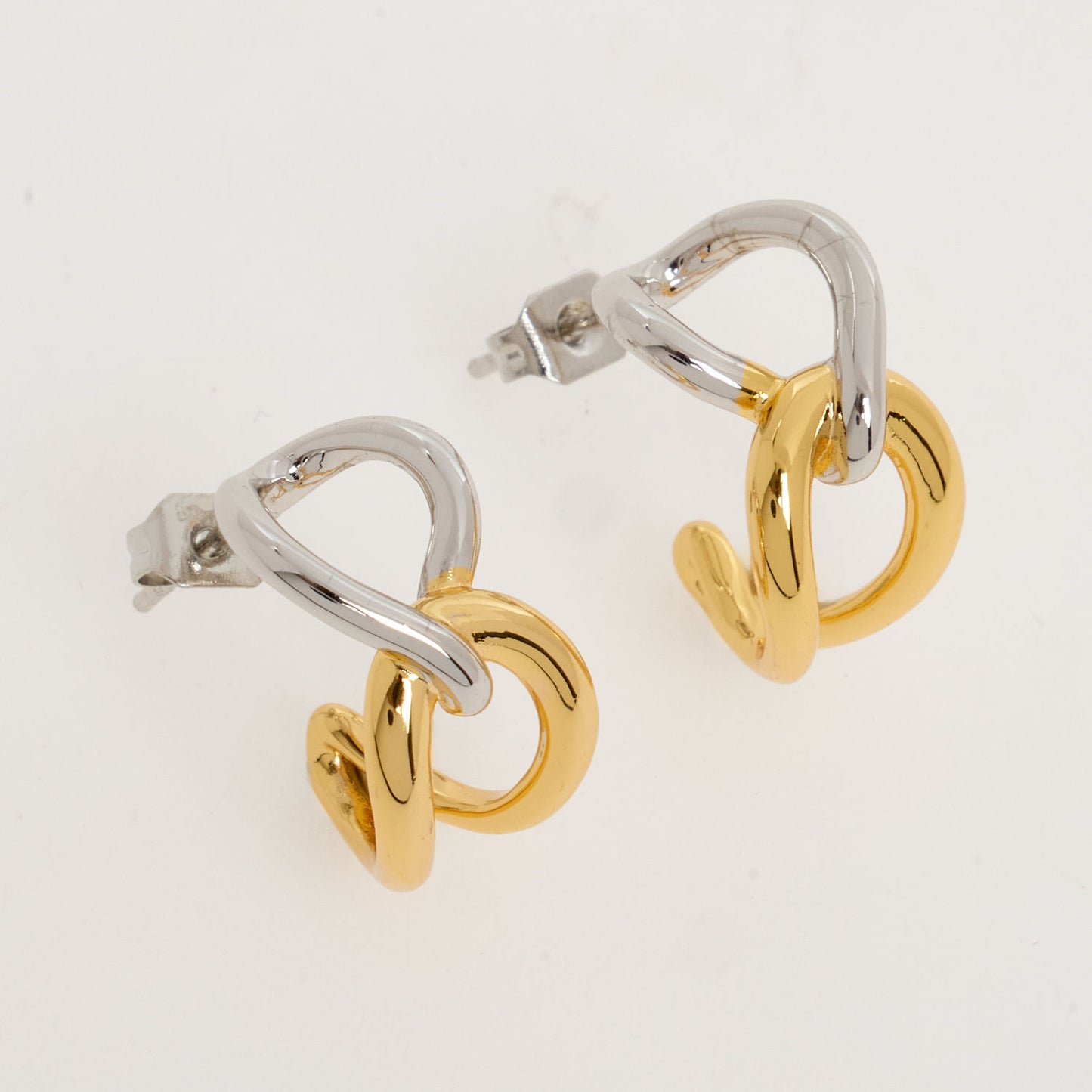 Dual Tone Open Link Earrings - RSVP Uganda