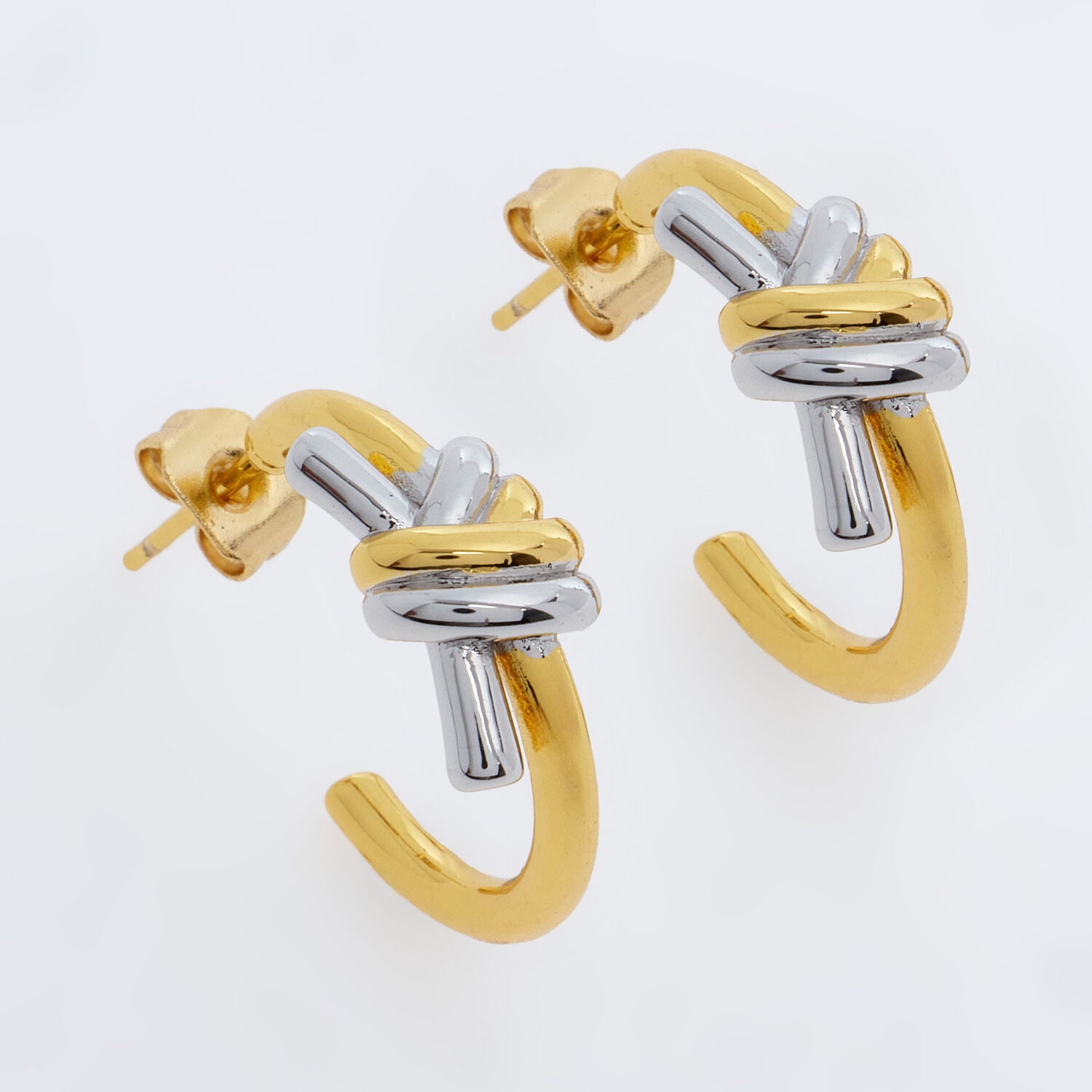 Dual Tone Knot Earrings - RSVP Uganda