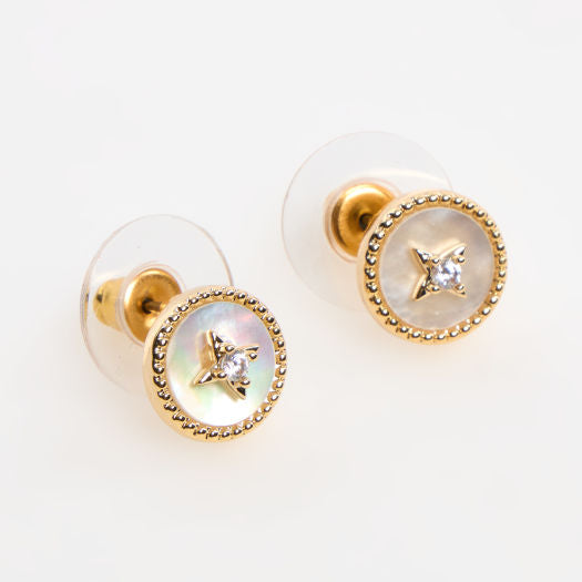 USPA Irine Mother of Pearl Star Studs - RSVP Uganda
