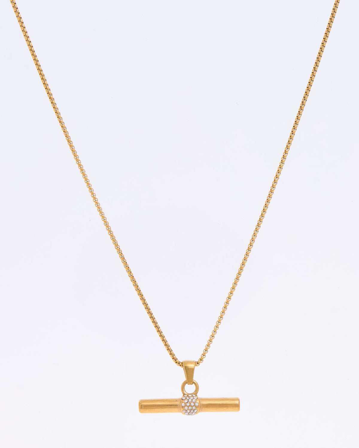 Embellished  T- Bar Pendant Necklace - RSVP Uganda