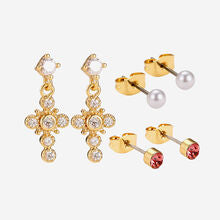 Gold Tone Assorted Earrings