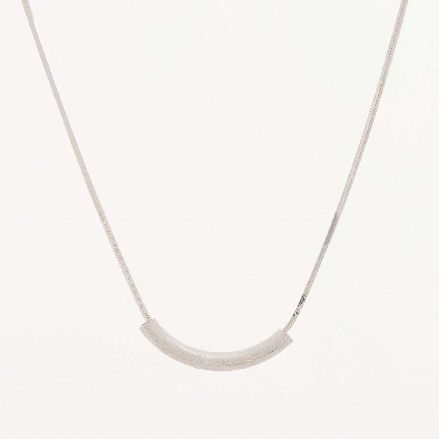 Sterling Silver Row Bar Necklace